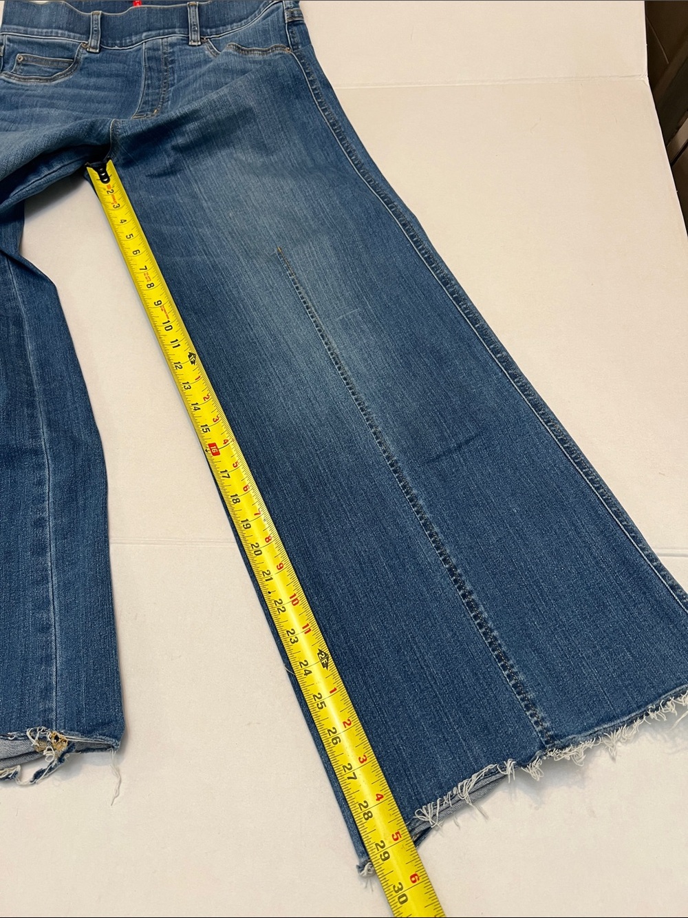 SPANX Wide-Leg High-Rise Jeans Medium Wash Stretch Shaping denim pants medium - Picture 8 of 13